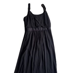 Jones New York Black Sleeveless Maxi Dress Size 14 Stone Like Embellished Straps